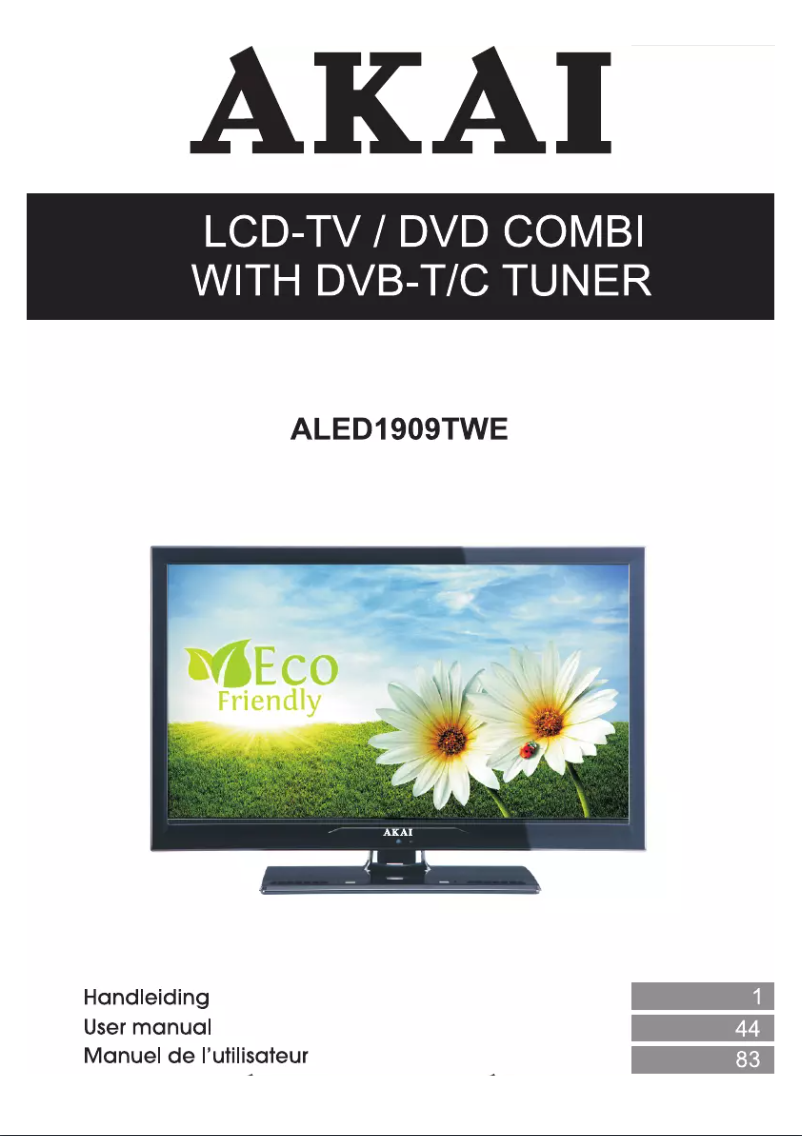 Página 1 del manual Manual de usuario AKAI ALED1909TWE