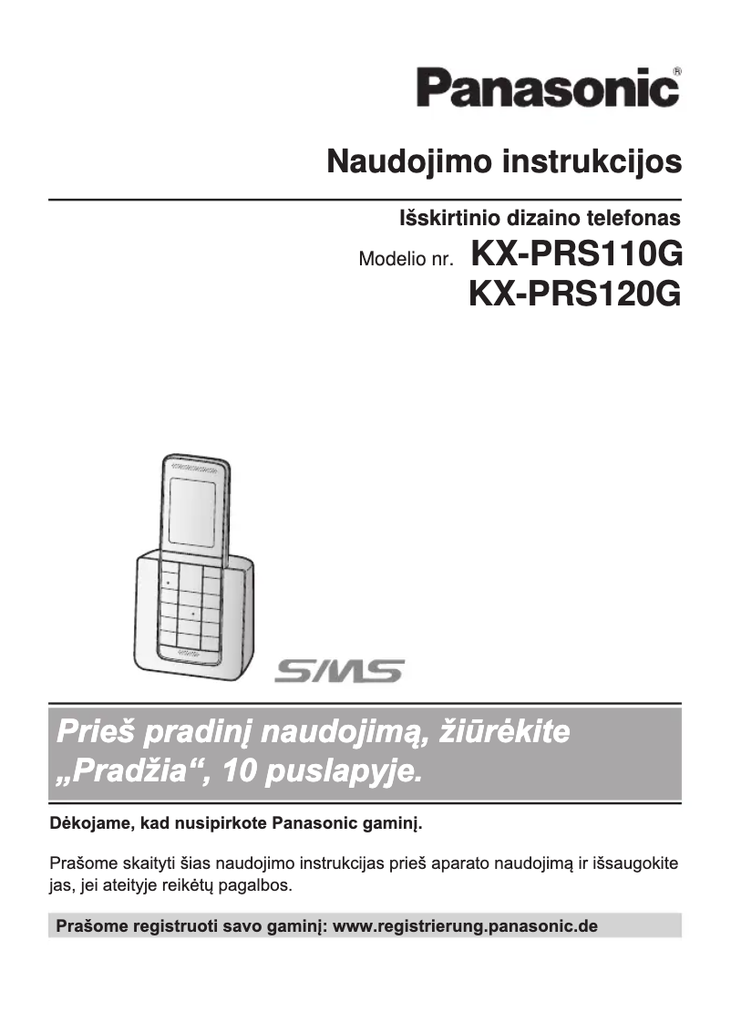 Página 1 del manual Manual de usuario Panasonic KX-PRS120G