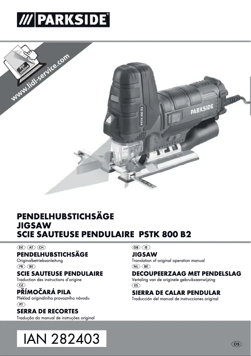 Imagen de la primera página del manual del dispositivo PSTK 800 B2