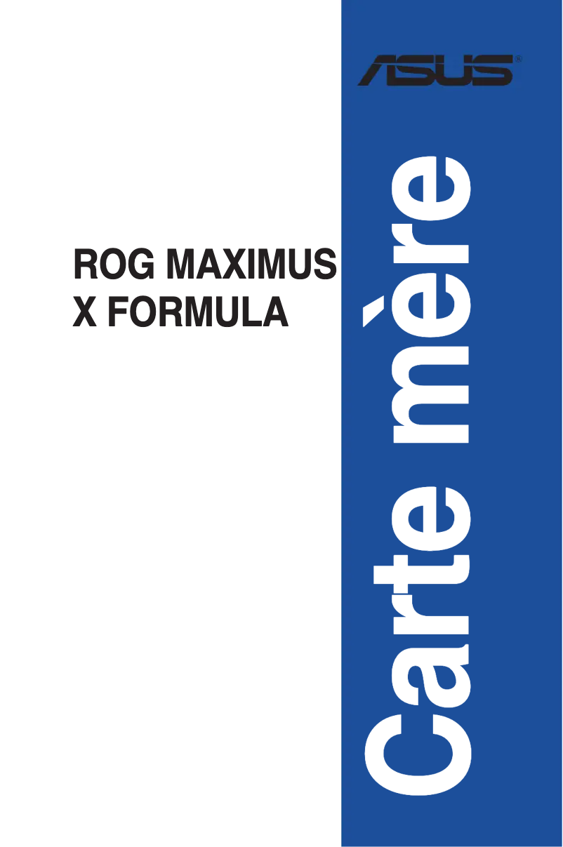 Imagen de la primera página del manual del dispositivo ROG MAXIMUS X FORMULA