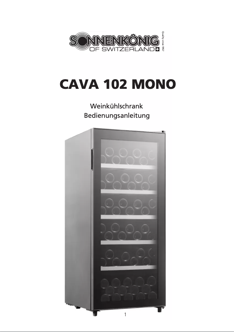 Imagen de la primera página del manual del dispositivo CAVA 102 MONO