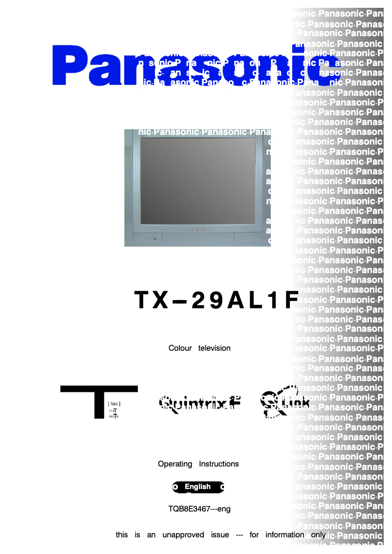 Página 1 del manual Manual de usuario Panasonic TX-29AL1F