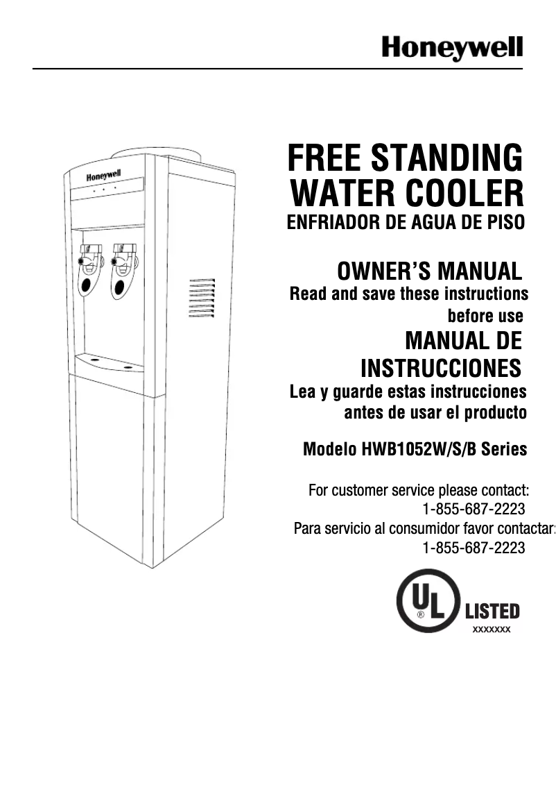 Página 1 del manual Manual de usuario Honeywell HWB1052S