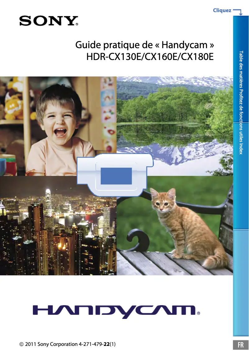 Imagen de la primera página del manual del dispositivo HDR-CX130E