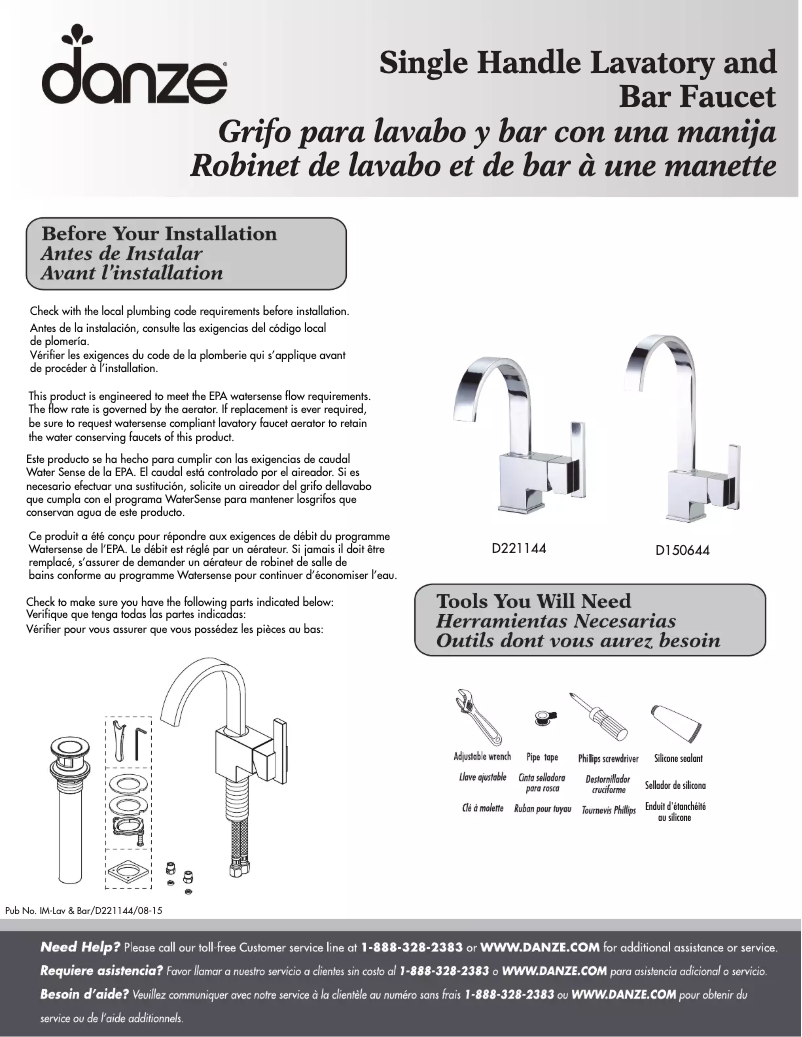 Imagen de la primera página del manual del dispositivo D150644