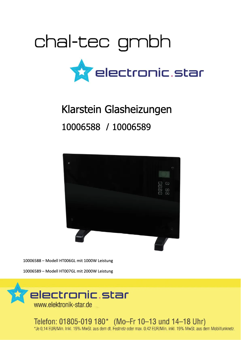 Imagen de la primera página del manual del dispositivo HT007GL