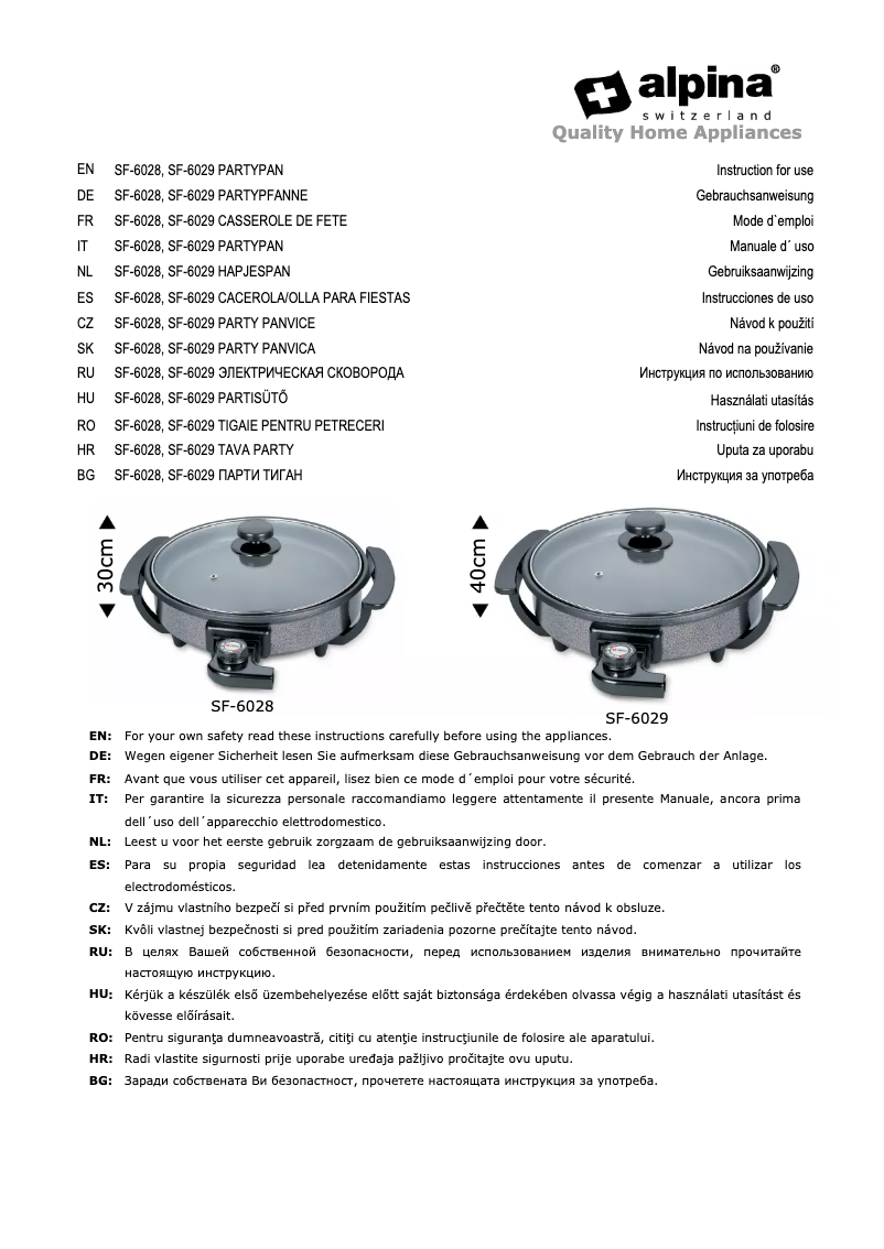 Imagen de la primera página del manual del dispositivo SF-6029