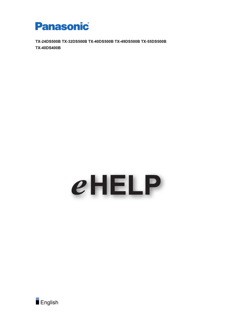 Página nº 1 - Manual de instrucciones Panasonic VIERA TX-32DS500B