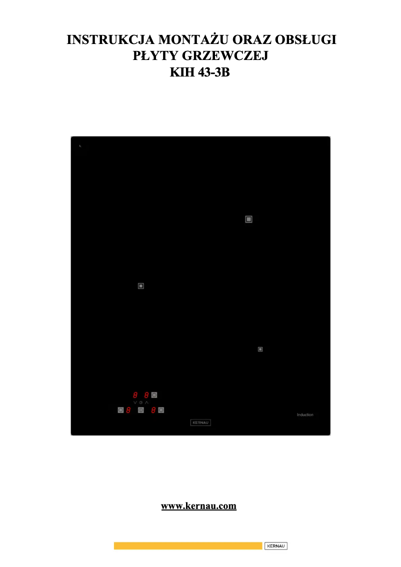 Imagen de la primera página del manual del dispositivo KIH 43-3B