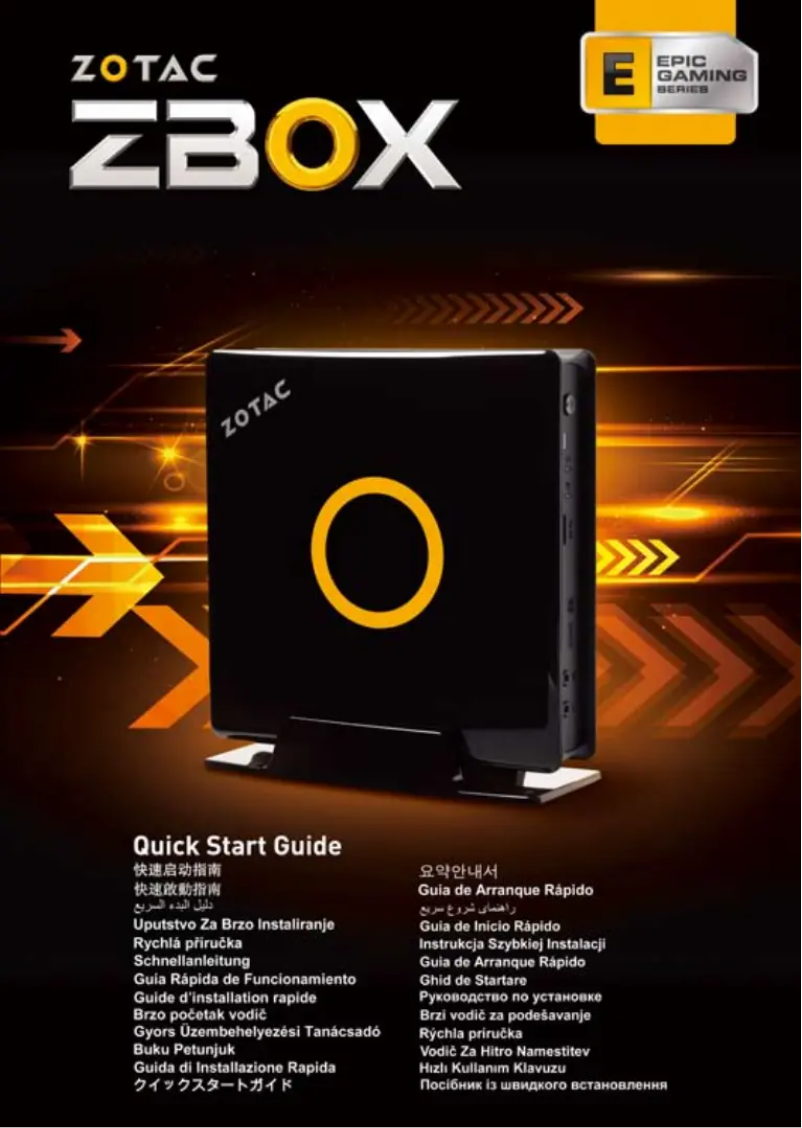 Página nº 1 - Guía de inicio rápido Zotac ZBOX EN760