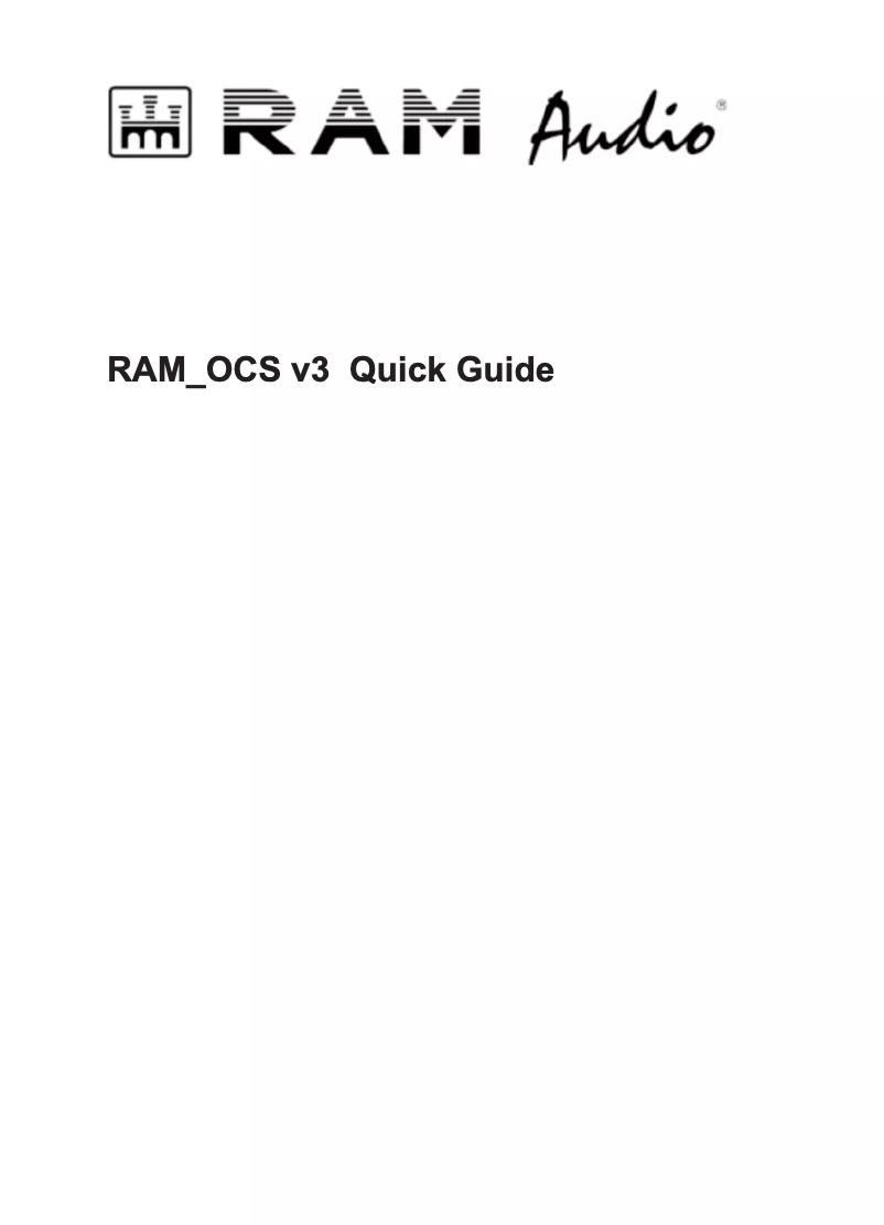 Página nº 1 - Manual de usuario Ram Audio W 12044 25