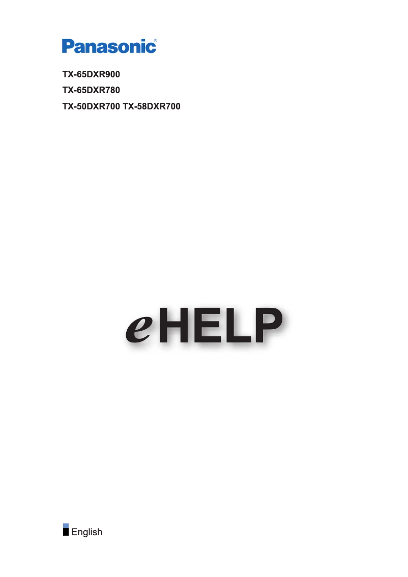 Imagen de la primera página del manual del dispositivo Viera TX-65DXR780