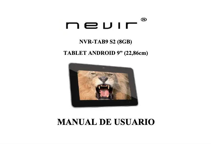 Imagen de la primera página del manual del dispositivo NVR-TAB9 S2