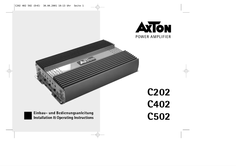 Página 1 del manual Manual de usuario Axton C502