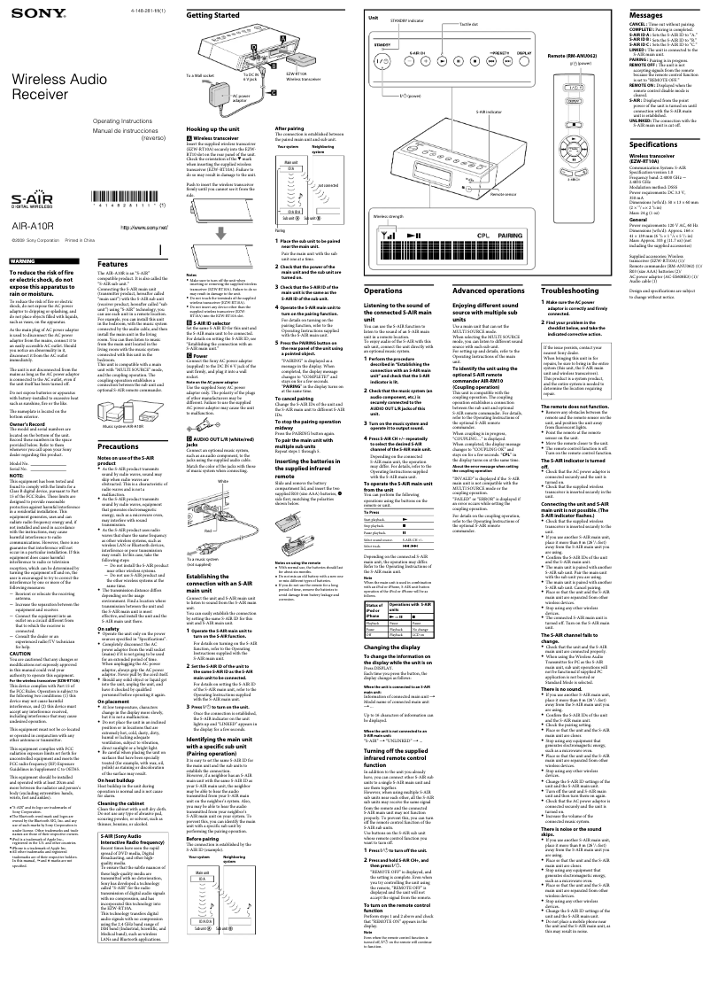 Imagen de la primera página del manual del dispositivo Altus AIR-A10R