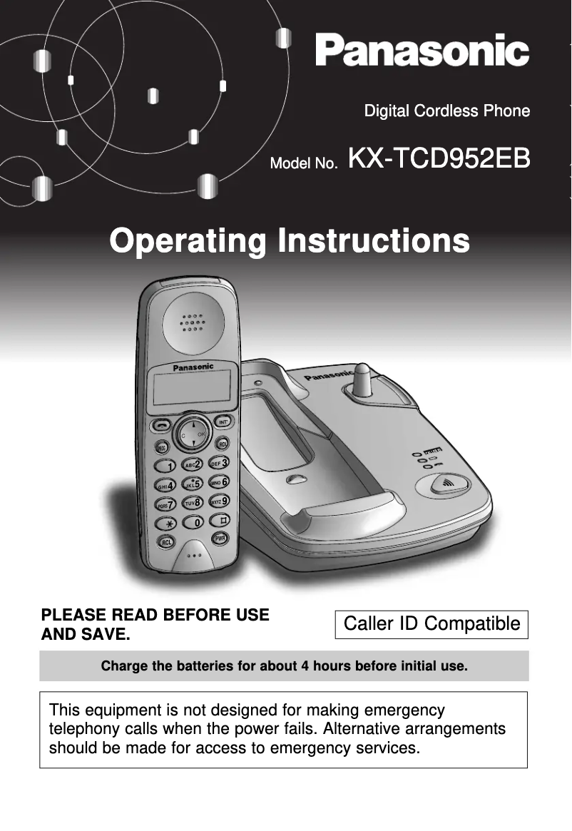 Página 1 del manual Manual de usuario Panasonic KX-TCD952