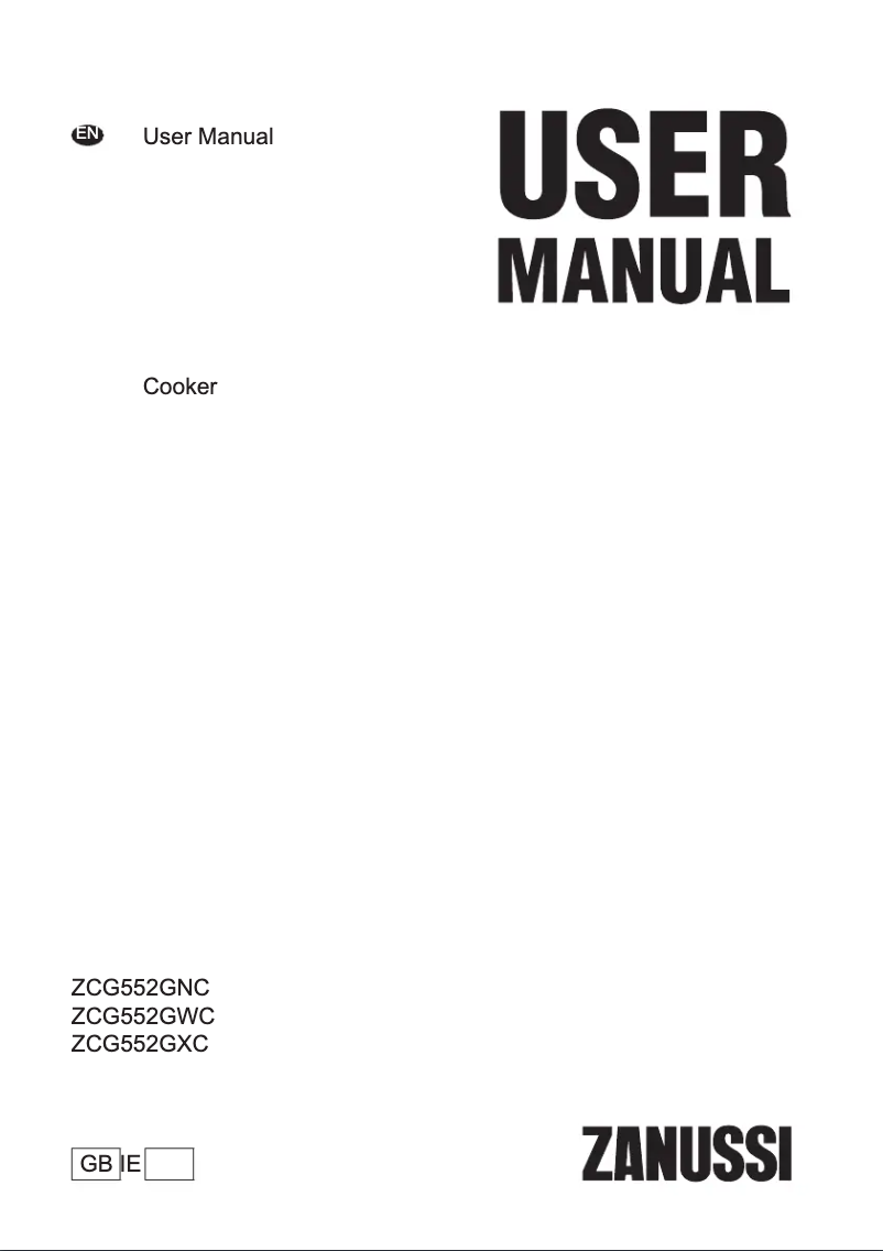 Página 1 del manual Manual de usuario Zanussi ZCG552GWC