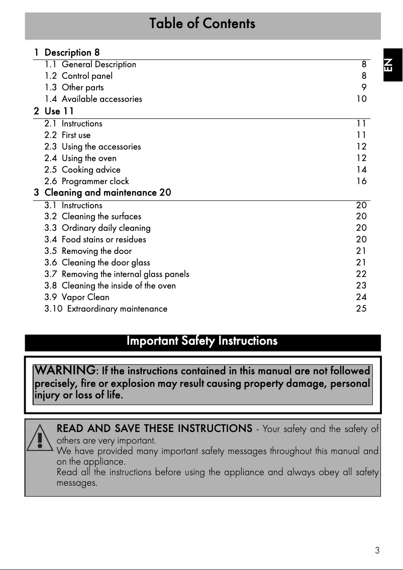 Página 1 del manual Manual de usuario Smeg SF399XU