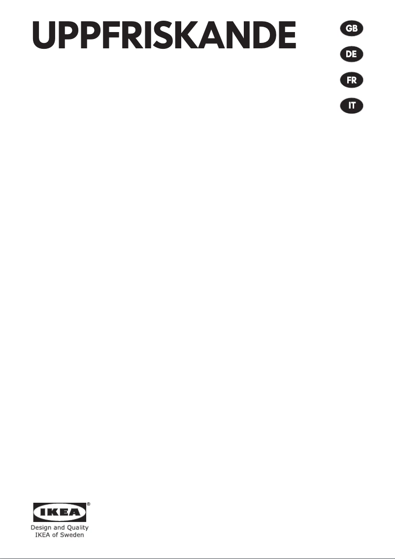 Página 1 del manual Manual de usuario Ikea UPPFRISKANDE 505.270.28