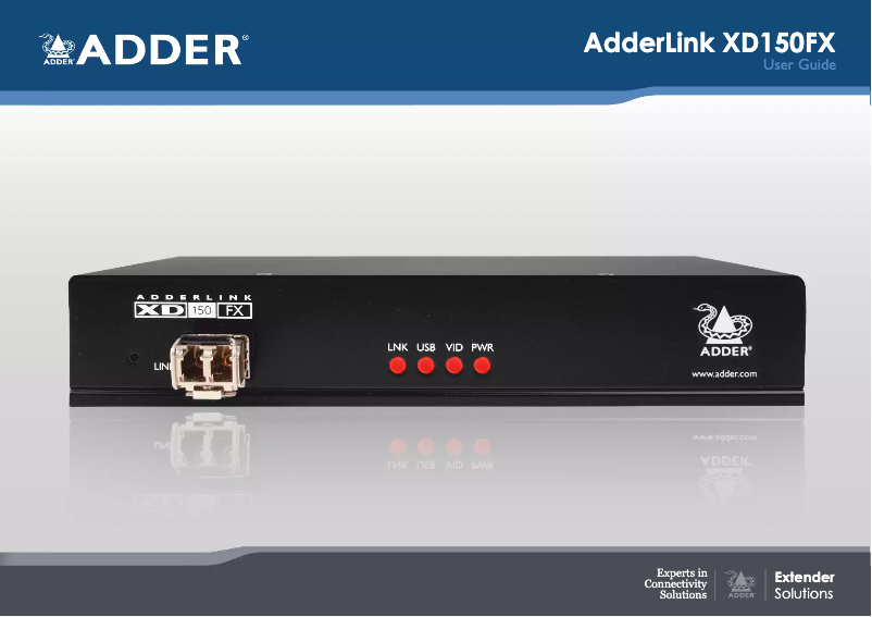 Página nº 1 - Manual de usuario Adder XD150FX-MM