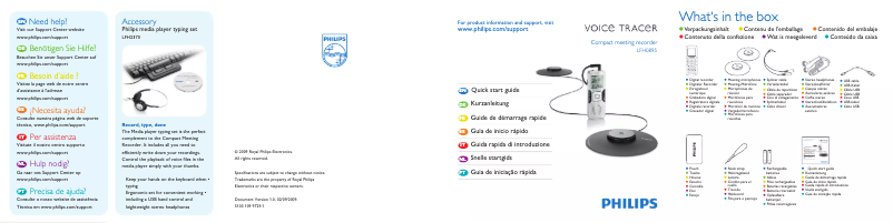 Página 1 del manual Manual de usuario Philips Voice Tracer LFH0895
