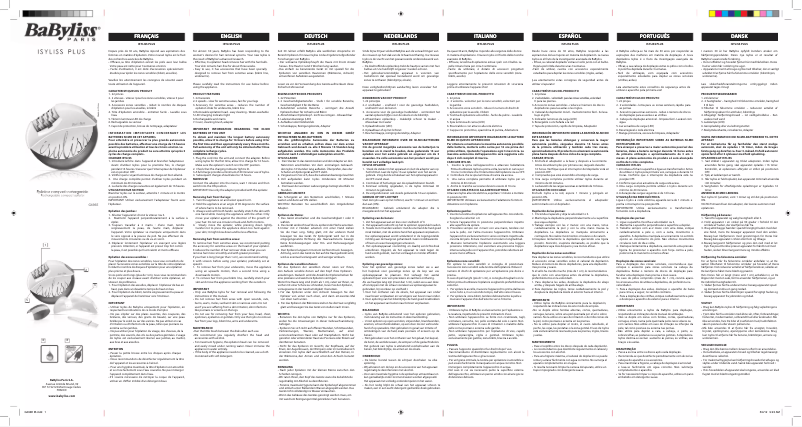 Imagen de la primera página del manual del dispositivo Isyliss G496E