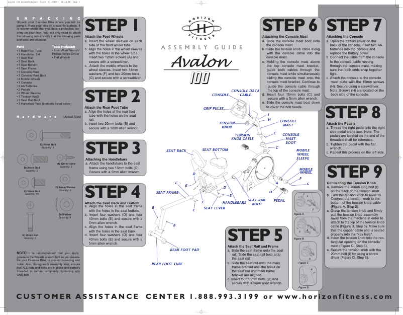Imagen de la primera página del manual del dispositivo Avalon 100