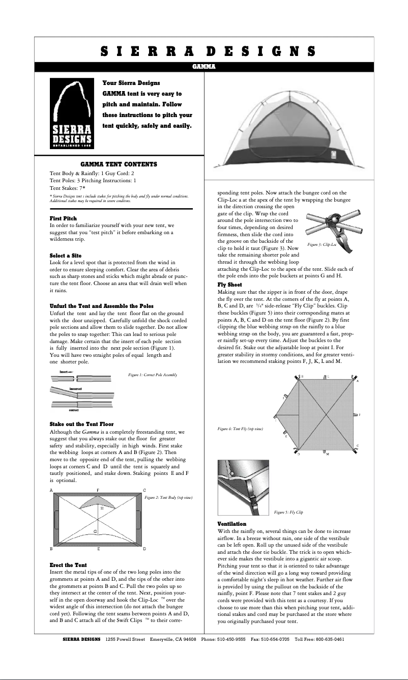 Imagen de la primera página del manual del dispositivo Gamma