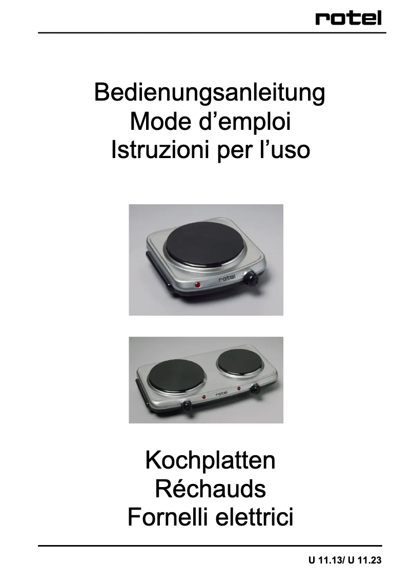 Imagen de la primera página del manual del dispositivo U 11.13CH