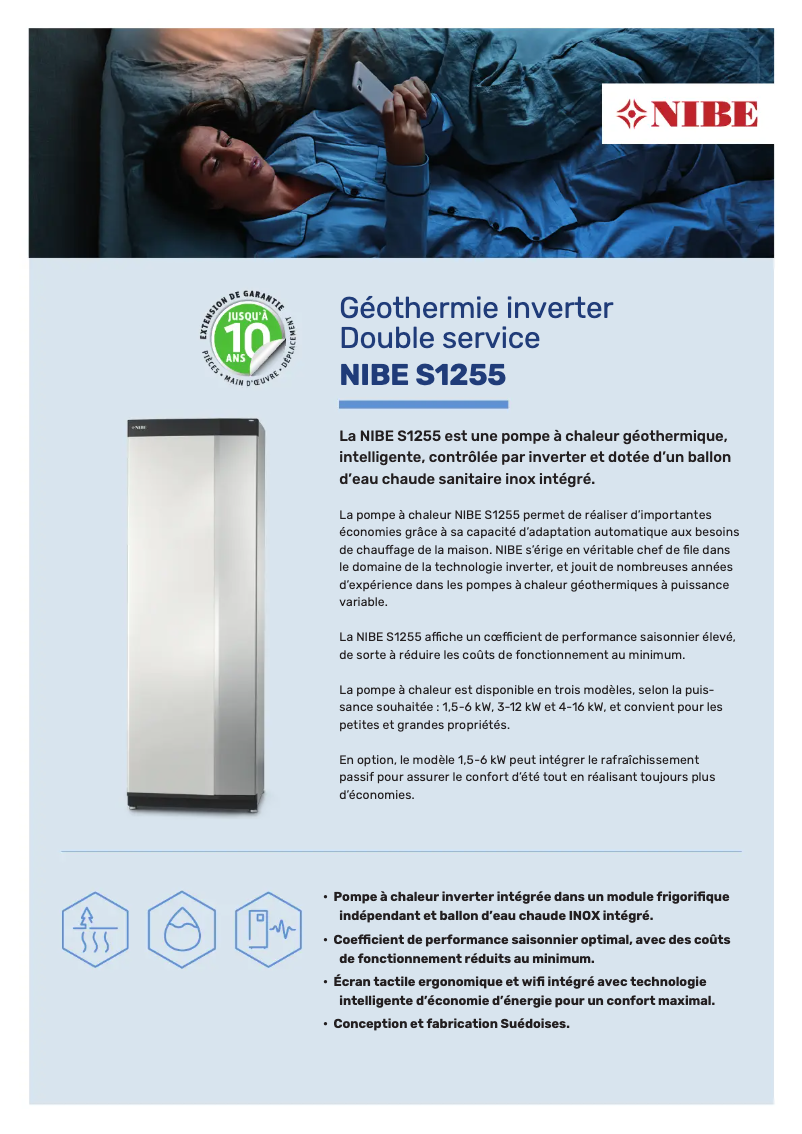 Página 1 del manual Folleto Nibe S1255-16