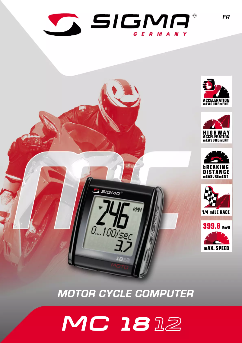 Página 1 del manual Manual de usuario Sigma MC 1812