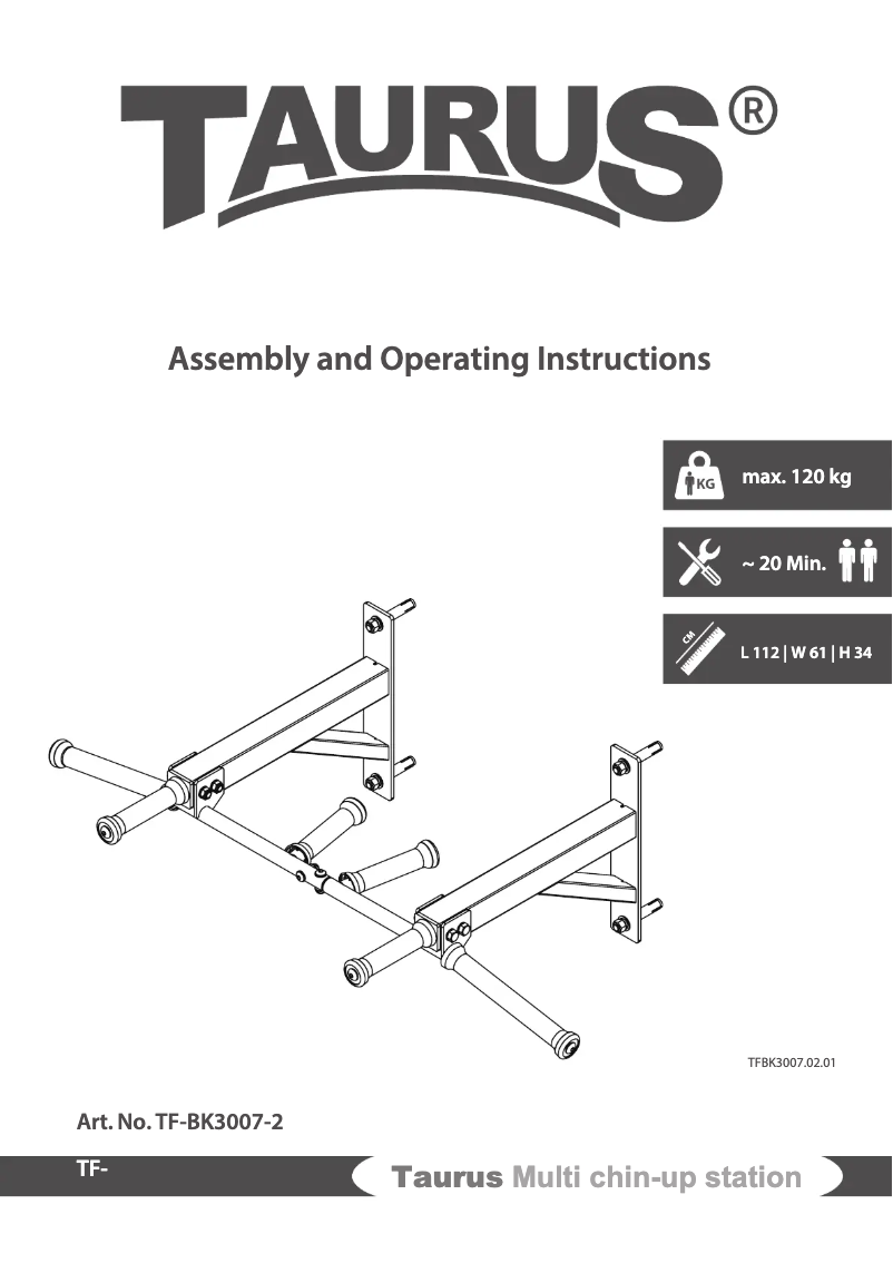 Página nº 1 - Manual de usuario Taurus Multi chin-up station