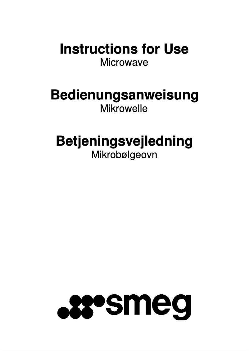 Página 1 del manual Manual de usuario Smeg SC45MCNE2