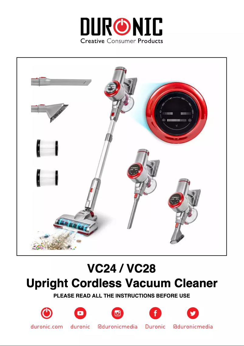 Página 1 del manual Manual de usuario Duronic VC28