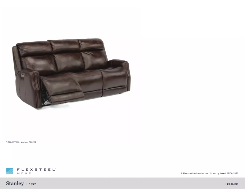 Página 1 del manual Manual de usuario Flexsteel Stanley 1897-62PH