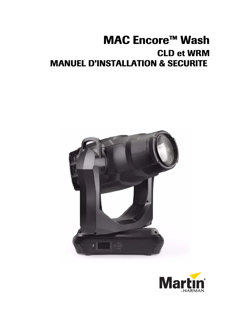 Imagen de la primera página del manual del dispositivo MAC Encore Wash WRM