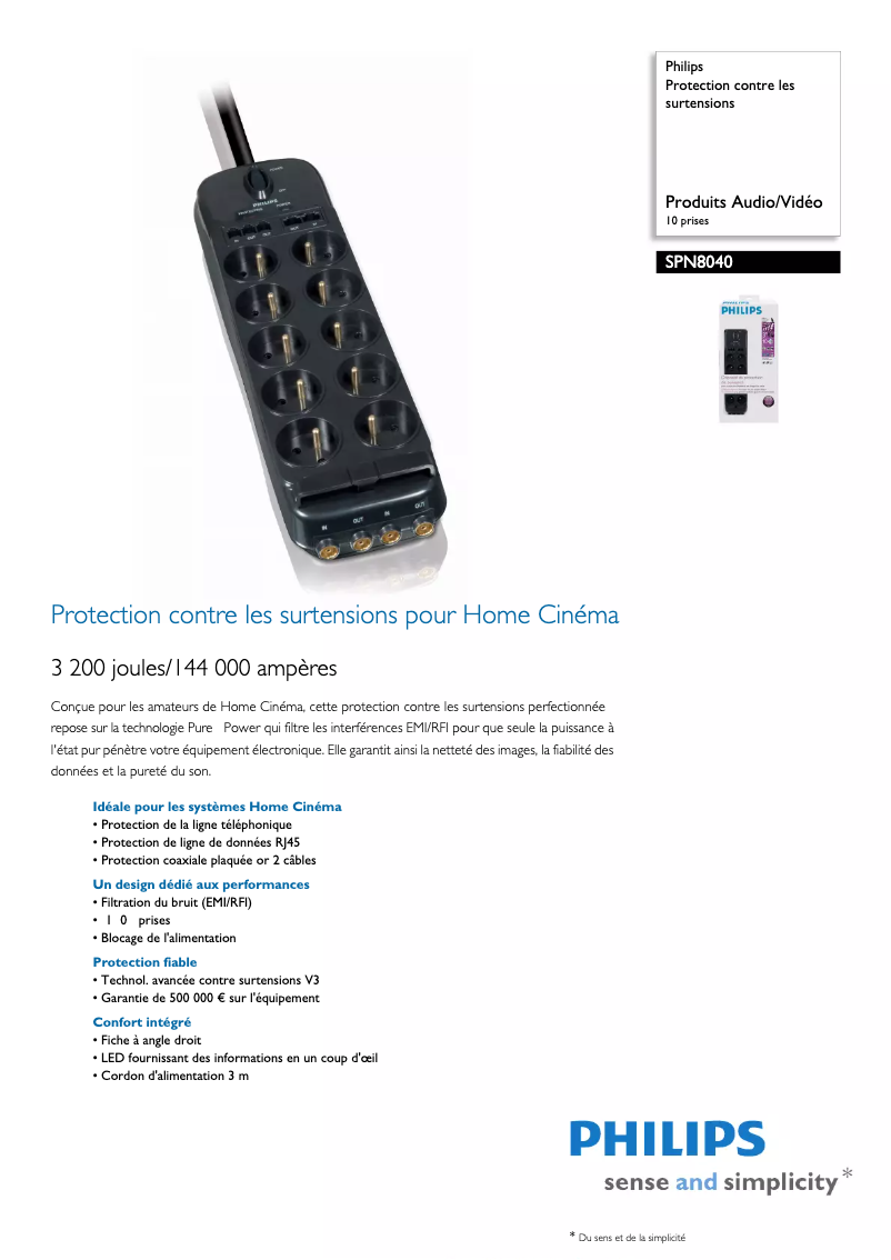 Imagen de la primera página del manual del dispositivo SPN8040