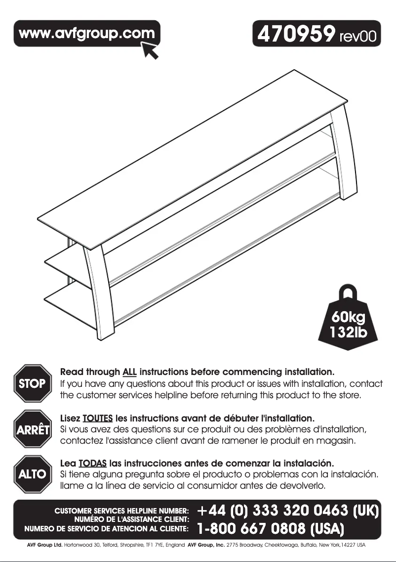 Imagen de la primera página del manual del dispositivo Kivu FS1800KIV
