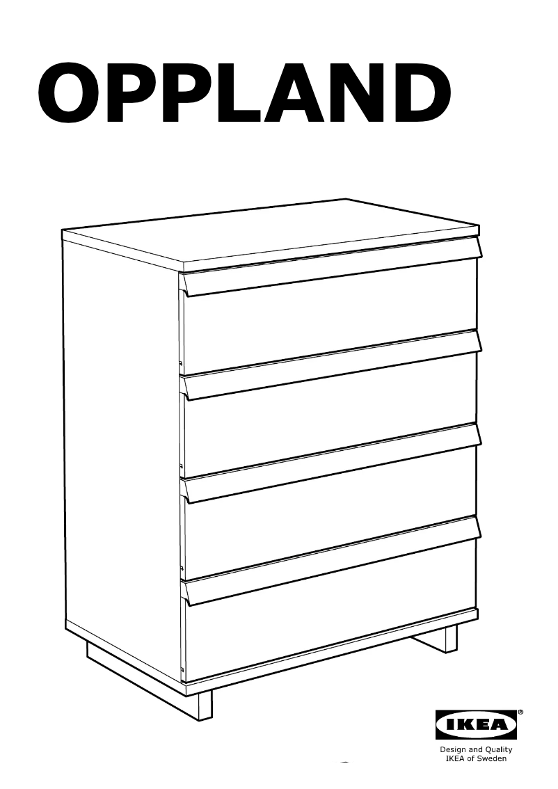 Imagen de la primera página del manual del dispositivo OPPLAND (4 drawers)