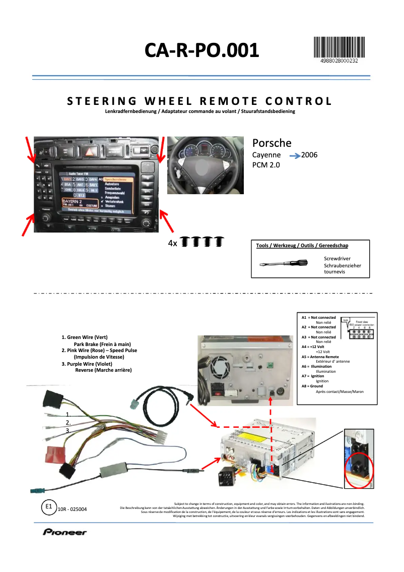 Imagen de la primera página del manual del dispositivo CA-R-PO.001