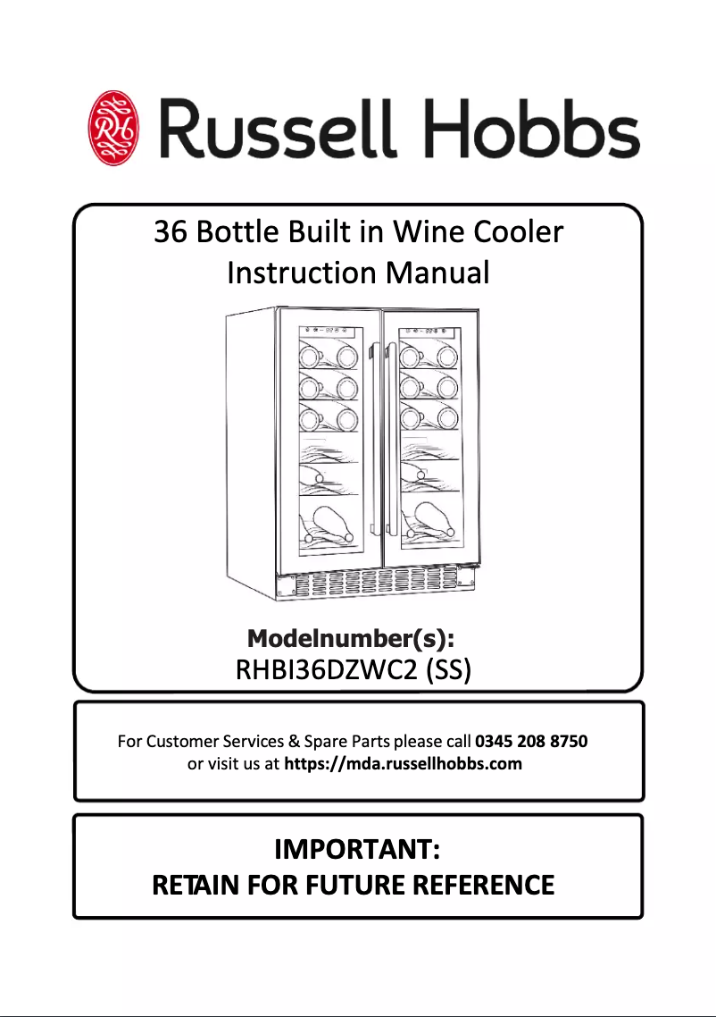 Imagen de la primera página del manual del dispositivo RHBI36DZWC2SS