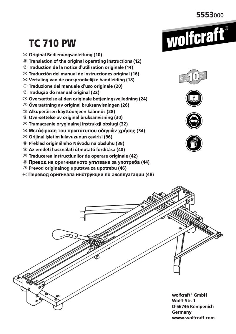 Página 1 del manual Manual de usuario Wolfcraft 5553000