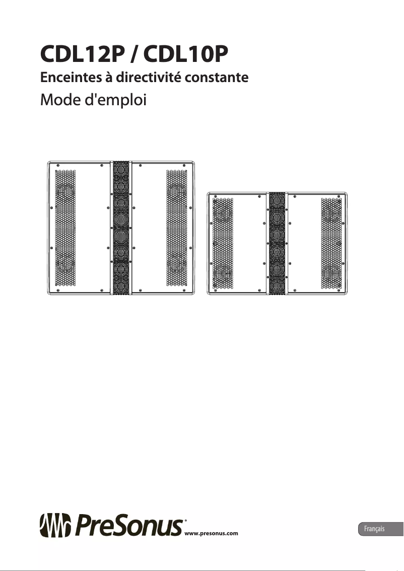 Página 1 del manual Manual de usuario PreSonus CDL10P
