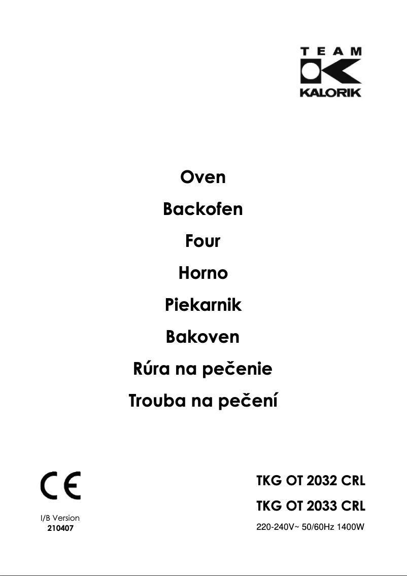 Imagen de la primera página del manual del dispositivo TKG OT 2032 CRL RD