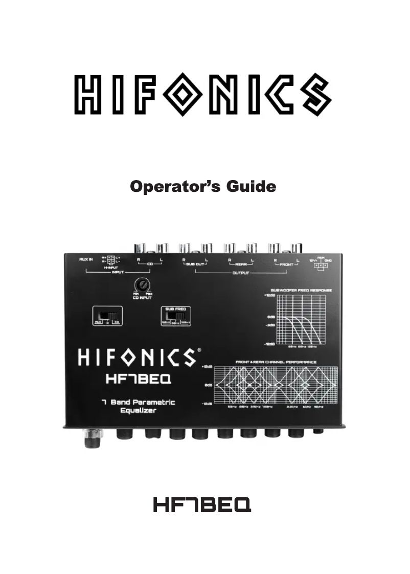Página nº 1 - Manual de usuario Hifonics HF7BEQ