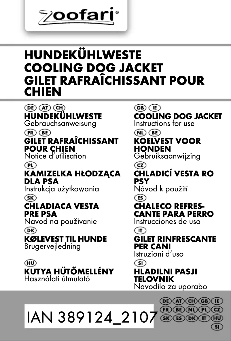 Imagen de la primera página del manual del dispositivo IAN 389124