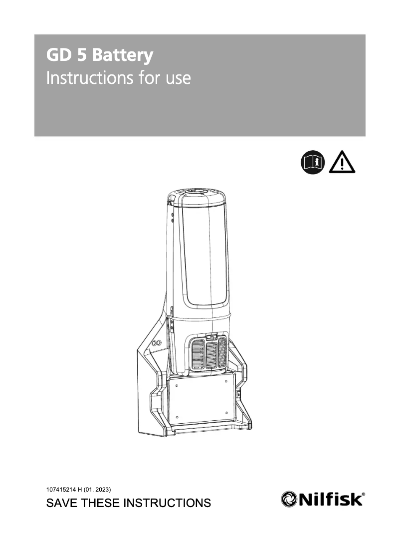 Página nº 1 - Manual de usuario Nilfisk GD 5