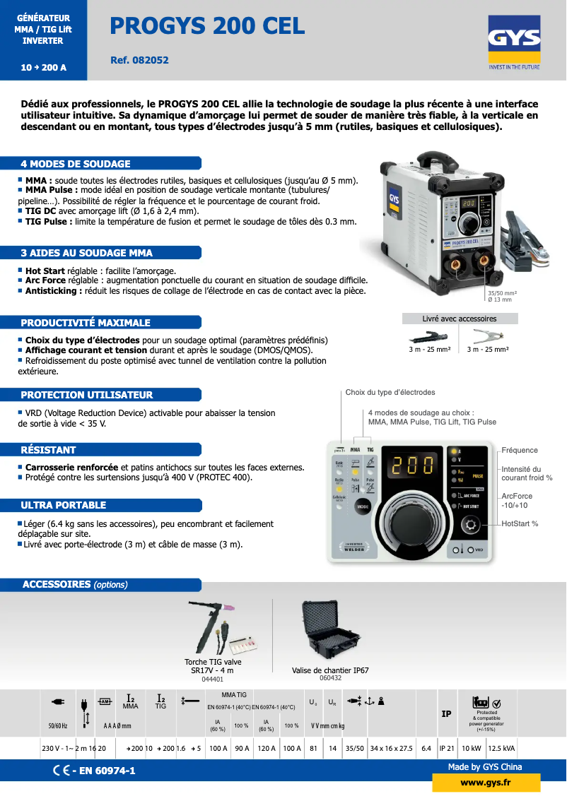 Imagen de la primera página del manual del dispositivo PROGYS 200 CEL