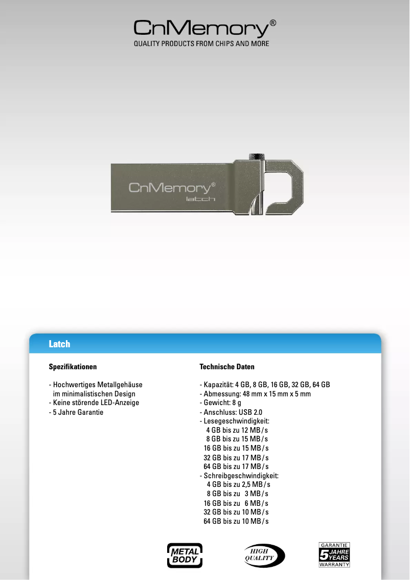 Imagen de la primera página del manual del dispositivo Latch