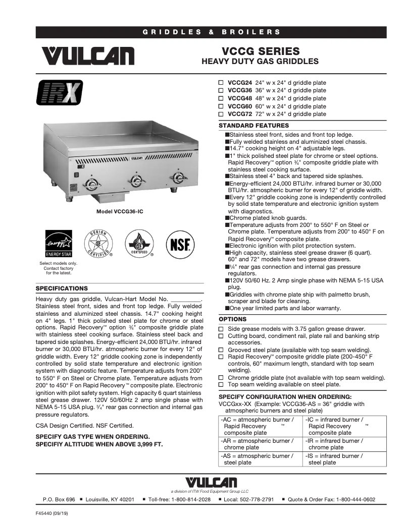Imagen de la primera página del manual del dispositivo VCCG36